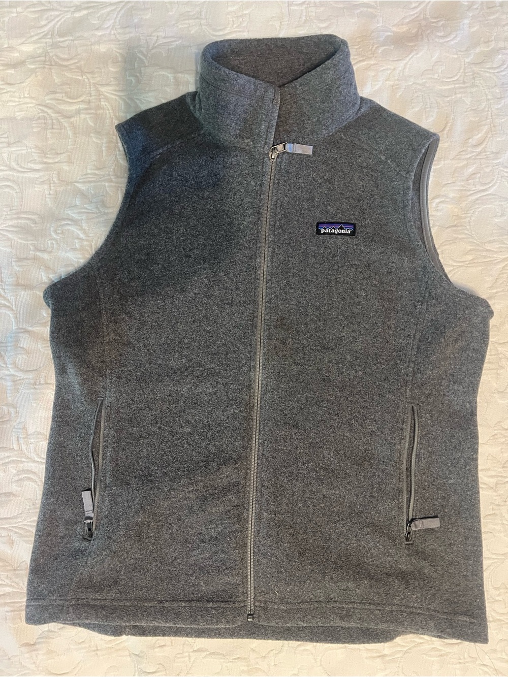 Patagonia Men's Gray Full-Zip Fleece Vest